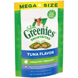 4.6 oz. Greenies Feline Smartbites Hairball Control Tuna - Treats